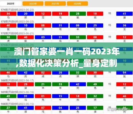 澳门管家婆一肖一码2023年,数据化决策分析_量身定制版VTG7.25