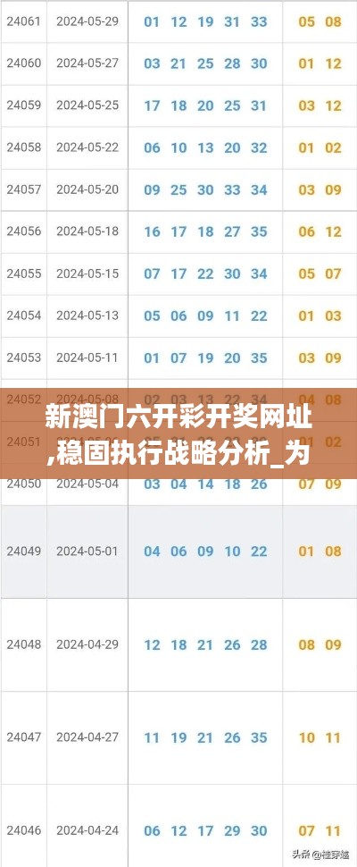 新澳门六开彩开奖网址,稳固执行战略分析_为你版ZJZ13.12