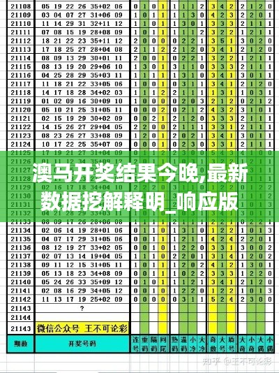 澳马开奖结果今晚,最新数据挖解释明_响应版HHI7.74