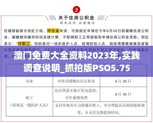 澳门免费大全资料2023年,实践调查说明_抓拍版PSO5.75