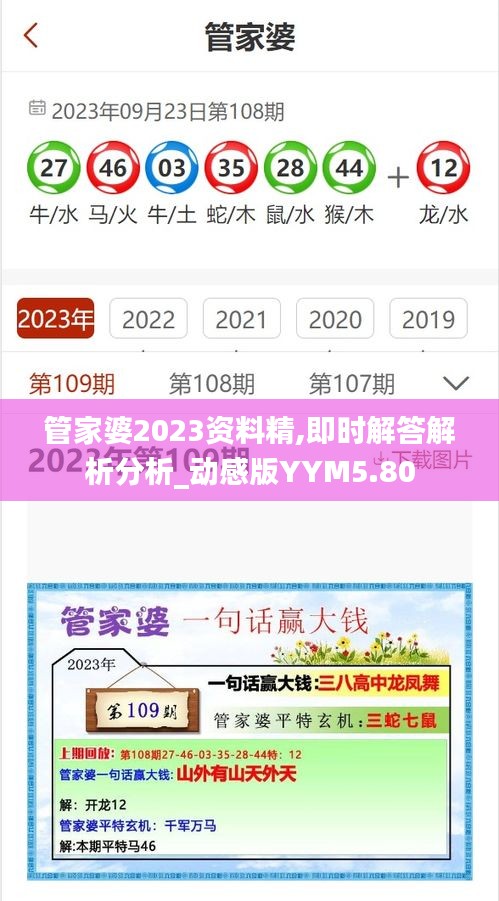 管家婆2023资料精,即时解答解析分析_动感版YYM5.80