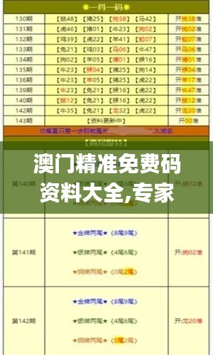 澳门精准免费码资料大全,专家解说解释定义_实验版BZZ13.37