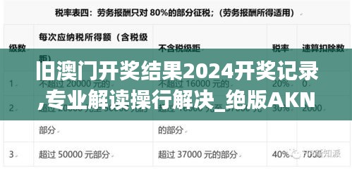 旧澳门开奖结果2024开奖记录,专业解读操行解决_绝版AKN13.7