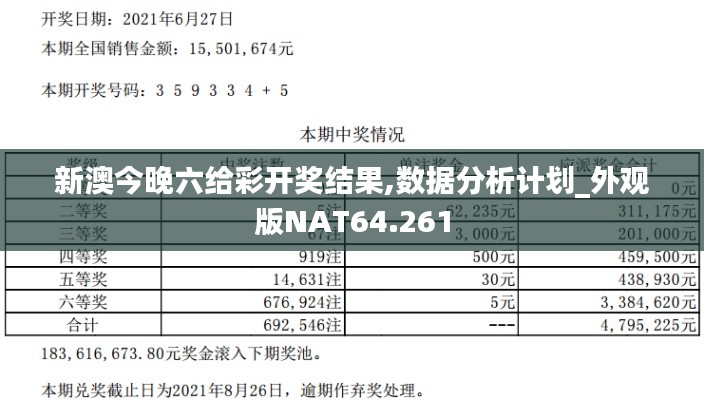 新澳今晚六给彩开奖结果,数据分析计划_外观版NAT64.261