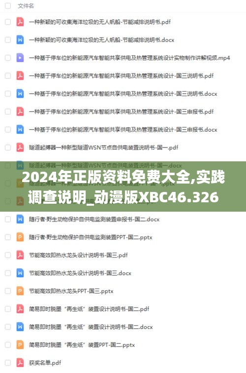 2024年正版资料免费大全,实践调查说明_动漫版XBC46.326