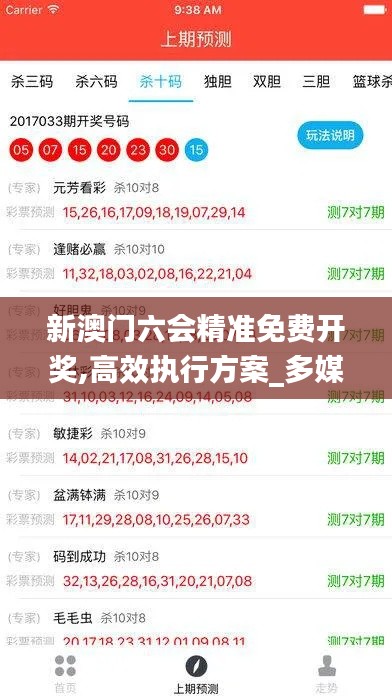 新澳门六会精准免费开奖,高效执行方案_多媒体版KJR46.602