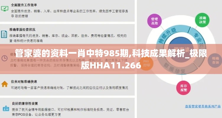 管家婆的资料一肖中特985期,科技成果解析_极限版HHA11.266