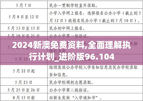 2024新澳免费资料,全面理解执行计划_进阶版96.104