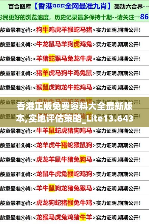 香港正版免费资料大全最新版本,实地评估策略_Lite13.643