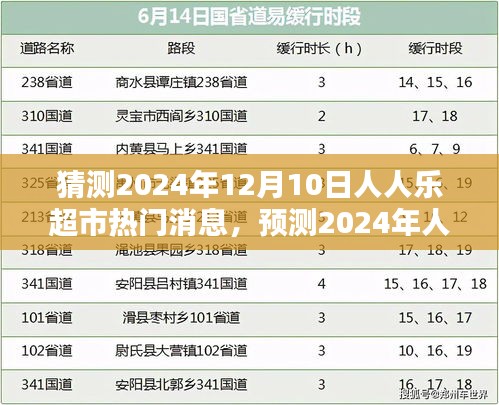 揭秘，2024年人人乐超市三大热门消息预测与解析