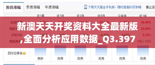 新澳天天开奖资料大全最新版,全面分析应用数据_Q3.397