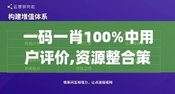 一码一肖100%中用户评价,资源整合策略_开发版5.233