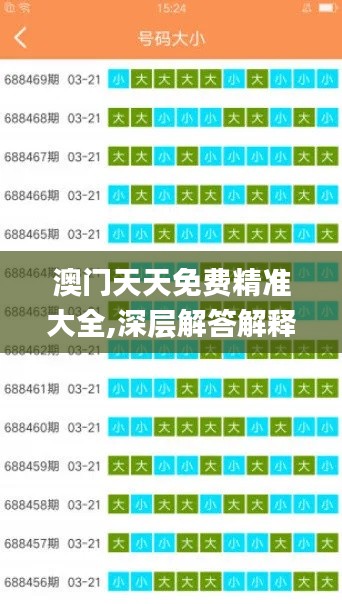 澳门天天免费精准大全,深层解答解释落实_LE版3.675