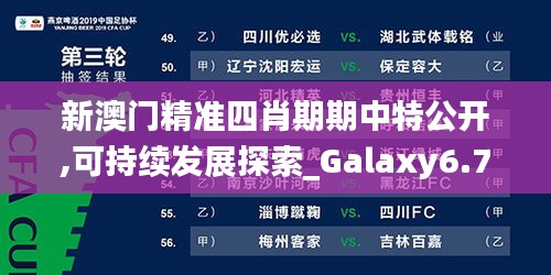 新澳门精准四肖期期中特公开,可持续发展探索_Galaxy6.726