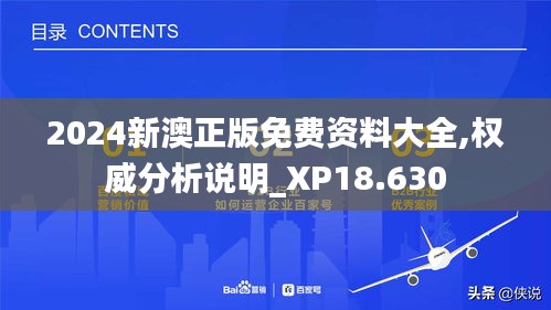 2024新澳正版免费资料大全,权威分析说明_XP18.630