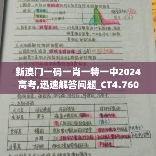 新澳门一码一肖一特一中2024高考,迅速解答问题_CT4.760