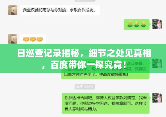 日巡查记录揭秘，细节之处见真相，百度带你一探究竟！